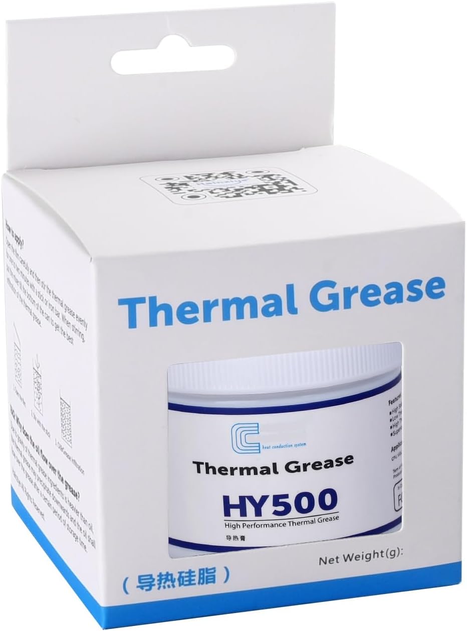 HY500-100g CPU Thermal Heatsink Grease Paste Compound Thermal Conductivity: >1.93W/m-k Carbon Based High Performance for CPU PC GPU PS5-100 Grams …