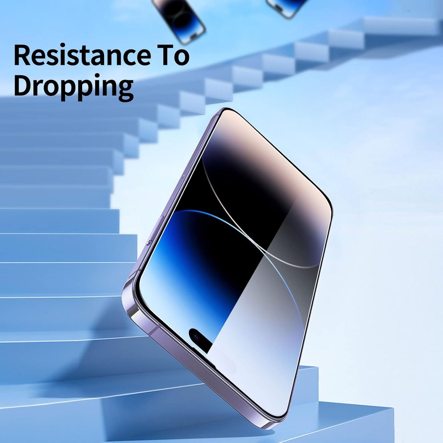 NEW'C 3 Pack Designed for iPhone 14 Pro Screen Protector (6.1"), Enhanced Tempered Glass Protection, Case Friendly Anti Scratch Bubble Free Ultra Resistant