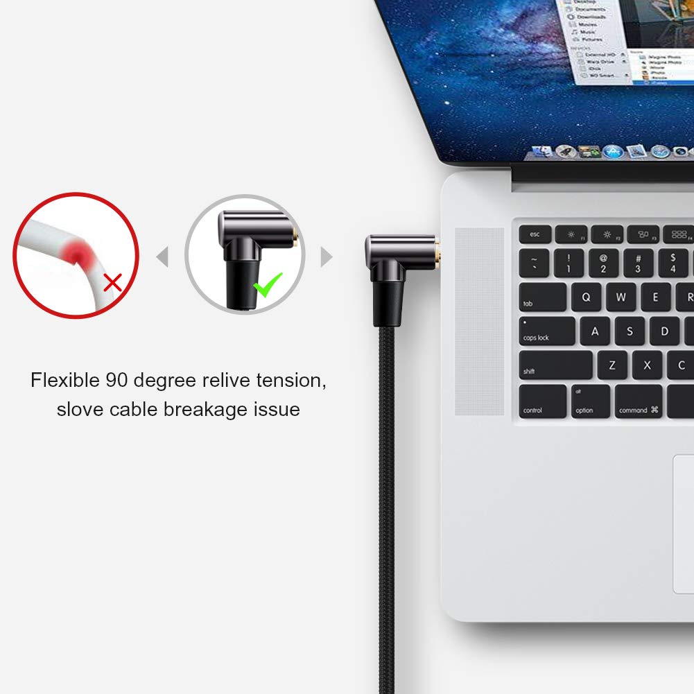 CableCreation 3.5mm Audio Cable 10FT/3M, 3.5mm Right Angle Male to Male Auxiliary Stereo HiFi Cable with Silver-Plating Copper Core for Car Stereos, iPhones,Tablets, 24K Gold Plated, Black