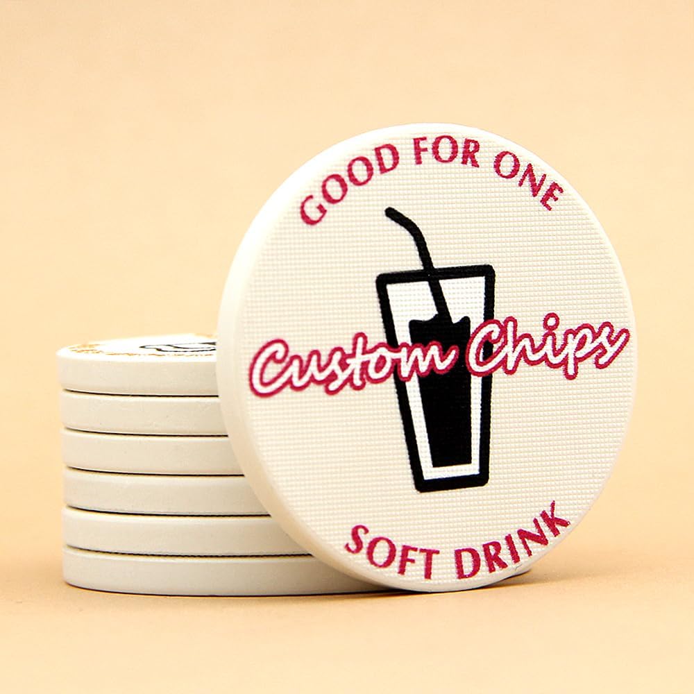 100 Custom 𝗖𝗲𝗿𝗮𝗺𝗶𝗰 𝗣𝗼𝗸𝗲𝗿 𝗖𝗵𝗶𝗽𝘀 with Your Personalized Text or Logo, 39mm/1.5 in Casino Poker Chips Sized