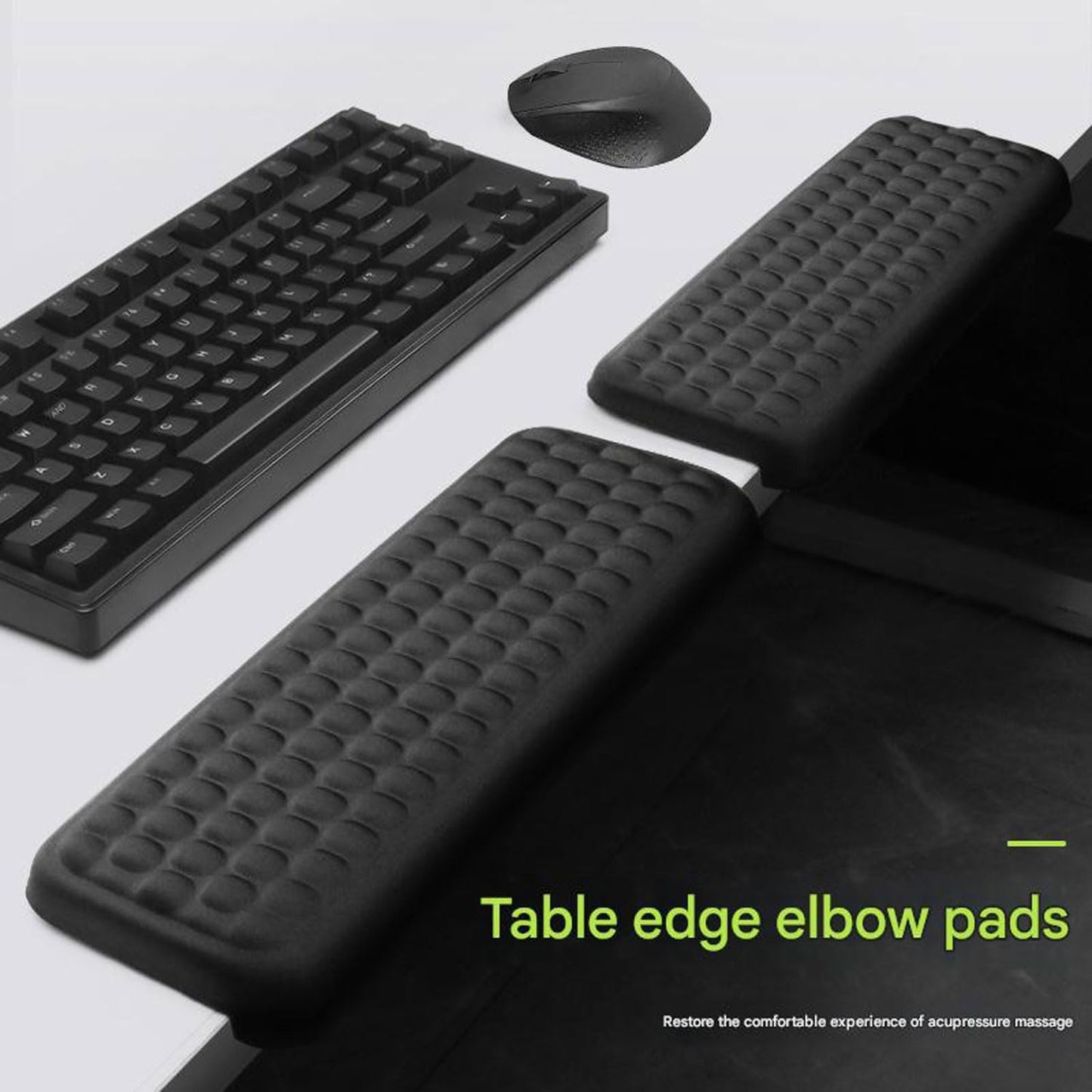 Memory Foam Ergonomic Armrest Pads for Office Chair,Computer Desk Arm Rest Support Cushion with Anti-Slip,Arm Wrist Elbow Extender Protector for Home Office Gaming–Black,2 PCs