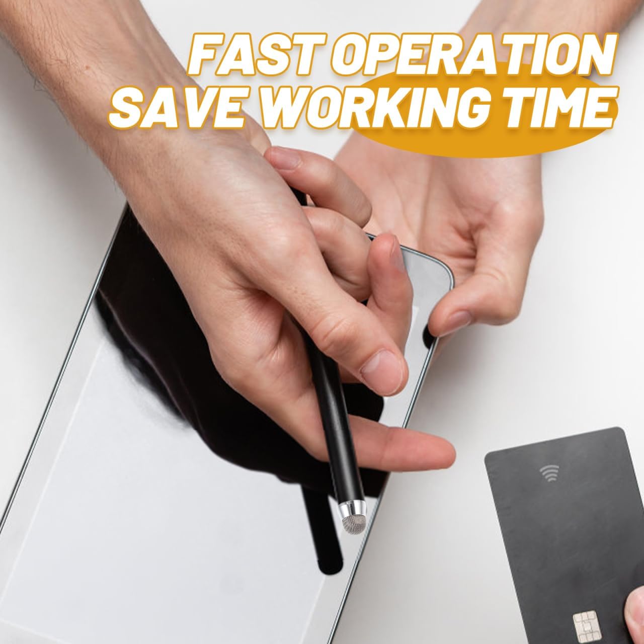 Stylus Tips, 8pcs Mesh Fiber Tips for Touch Screen Devices, High Sensitivity, Soft, no Scratch - Drawing Stylus Accessory