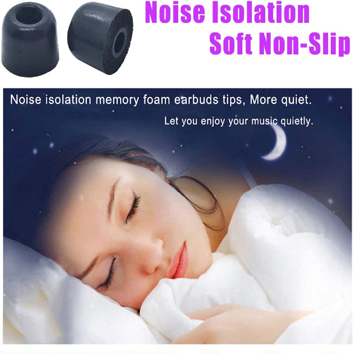 Memory Foam Tips for JayBird Earbuds Series 60S Slow Rebound Replacement Ear Tips for JayBird Tarah JayBird Run Air JayBird Freedom JayBird X4 X3 X2 Earbuds 3 Pairs LMS