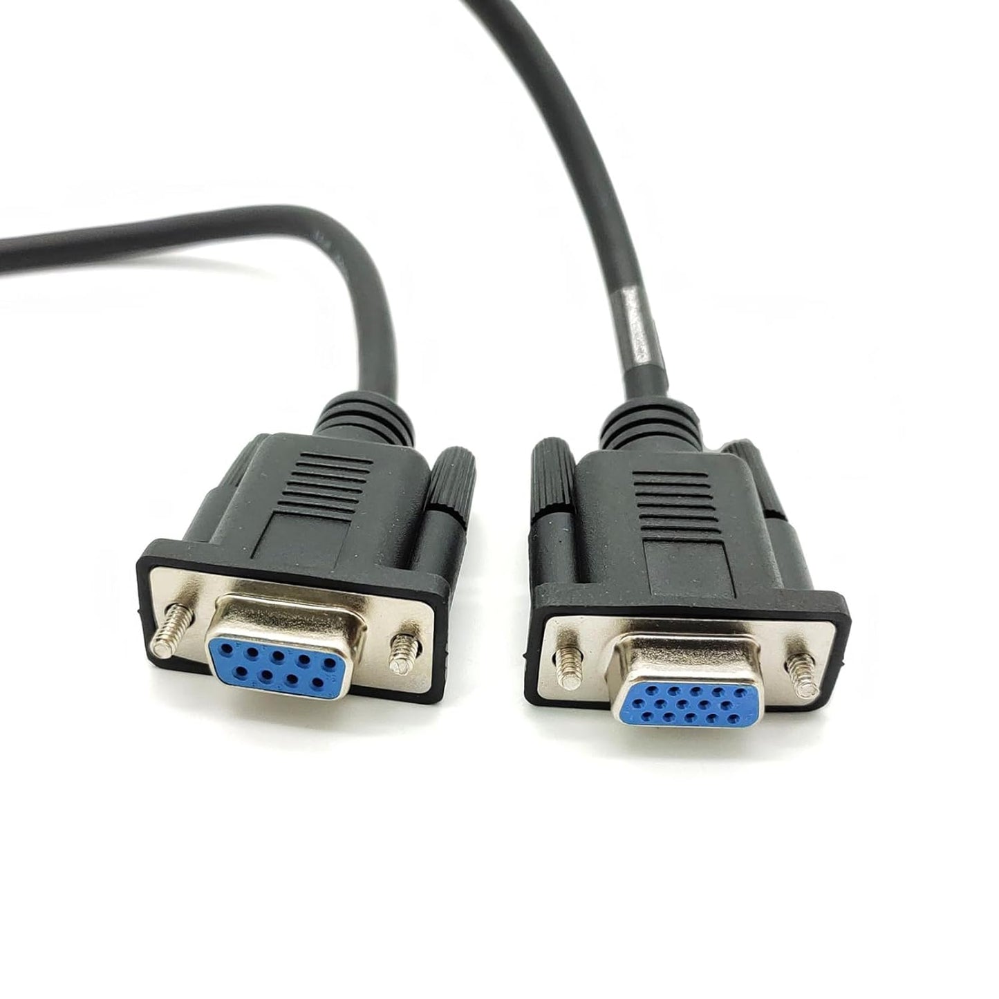 DB9 Female to VGA Female 15Pin Three-Row Signal Transmission Cable, VGA to DB9 Serial RS232 Data Cable for Mutual Transmission of Signals Between 9Pin Video Devices and Computers 50CM