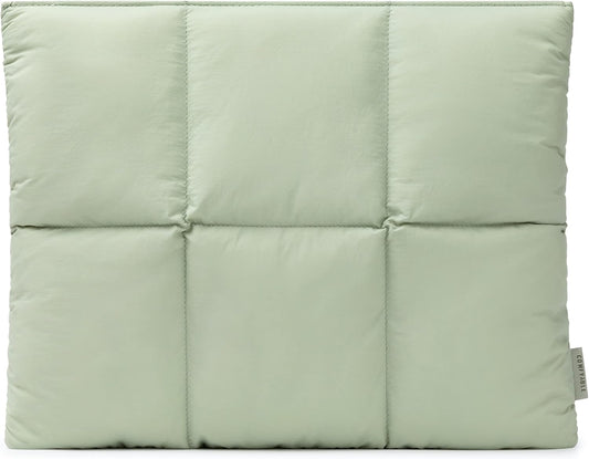 Comfyable Puffy Laptop Sleeve 13 Inch 14 Inch, Quilted Puffer Laptop Carrying Case, Pillow Case Compatible with MacBook Air M4 2025 M3 M2 M1, MacBook Pro M4 Pro/Max, Sage
