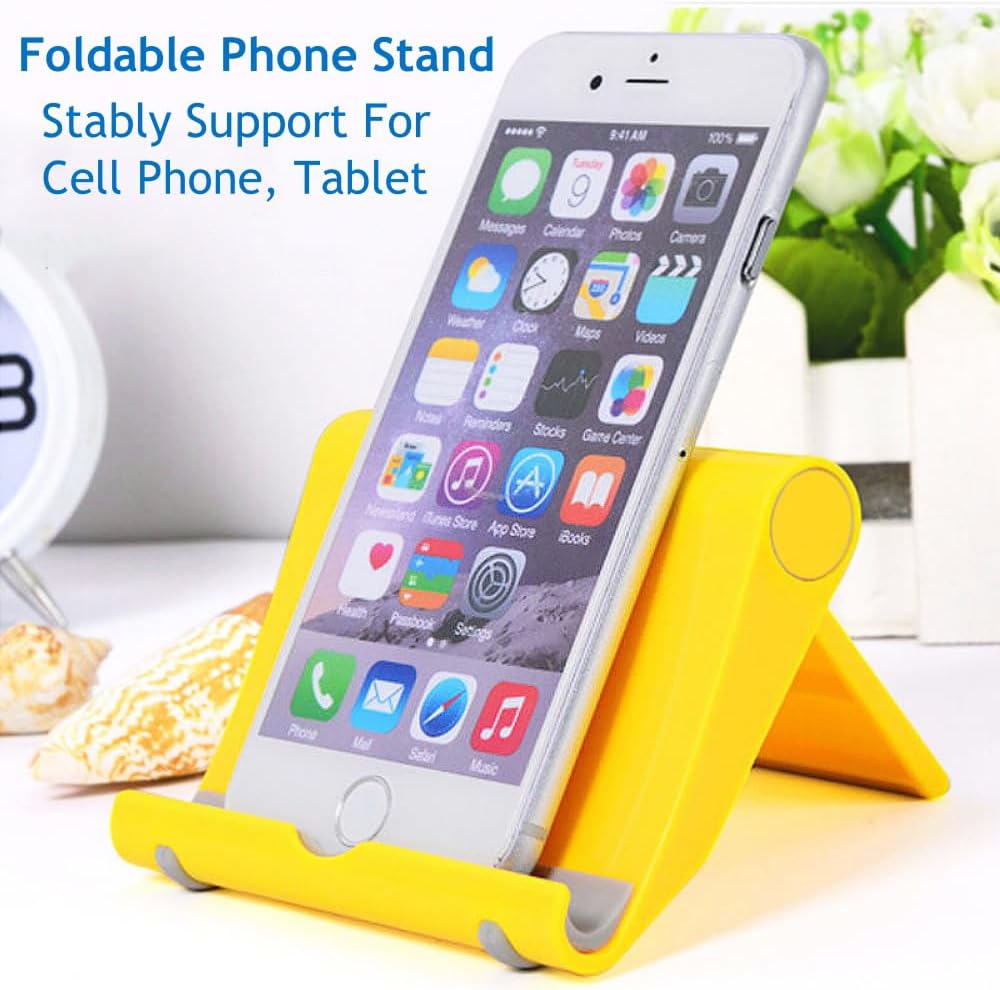 Adjustable Foldable Cell Phone Stand for Desk, Compatible with Most Devices, 1.5 Ounces