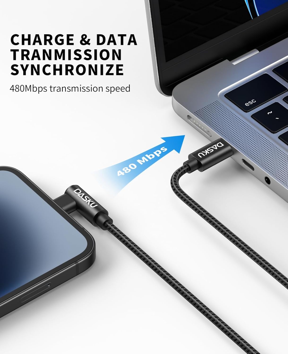 iPhone 14 13 Charger Cable 3FT, 90 Degree USB C to Lightning Cable Fast Nylon Braided Fast Charger Nylon Braided 20W Charging Data Sync Cord Compatible with iPhone 14/13/Pro/12/Max/11/XS/XR/8/Plus