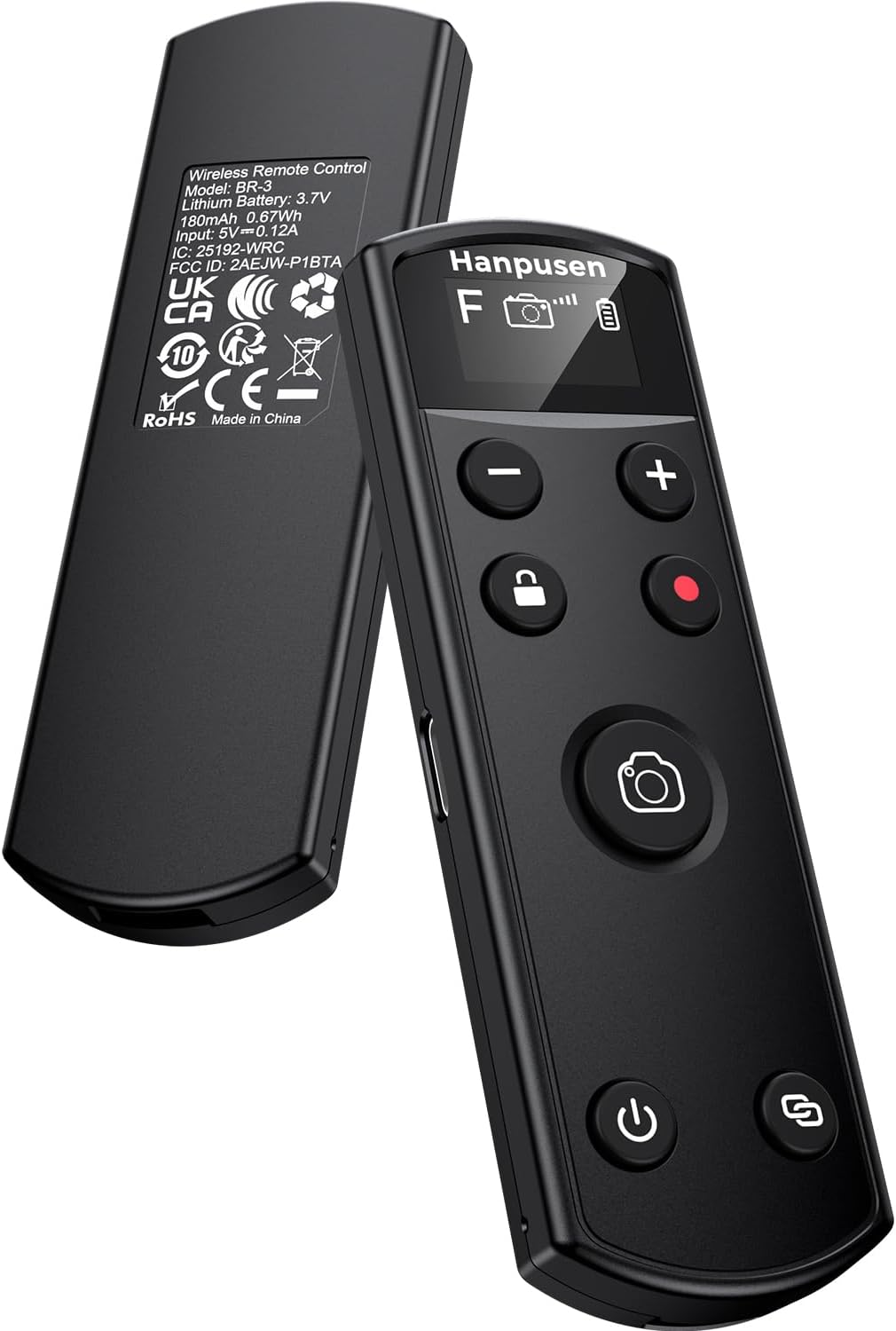 for Fujifilm Camera Remote Control, Hanpusen Rechargeable Wireless Shutter Release with OLED Screen for Fujifilm X100 VI/X-M5/X-T30 II/X-E5/X-T5/X half/X-H2S/X-T30/X-T4/X-T3/X-S20/X-S10/X-T50/X-H2