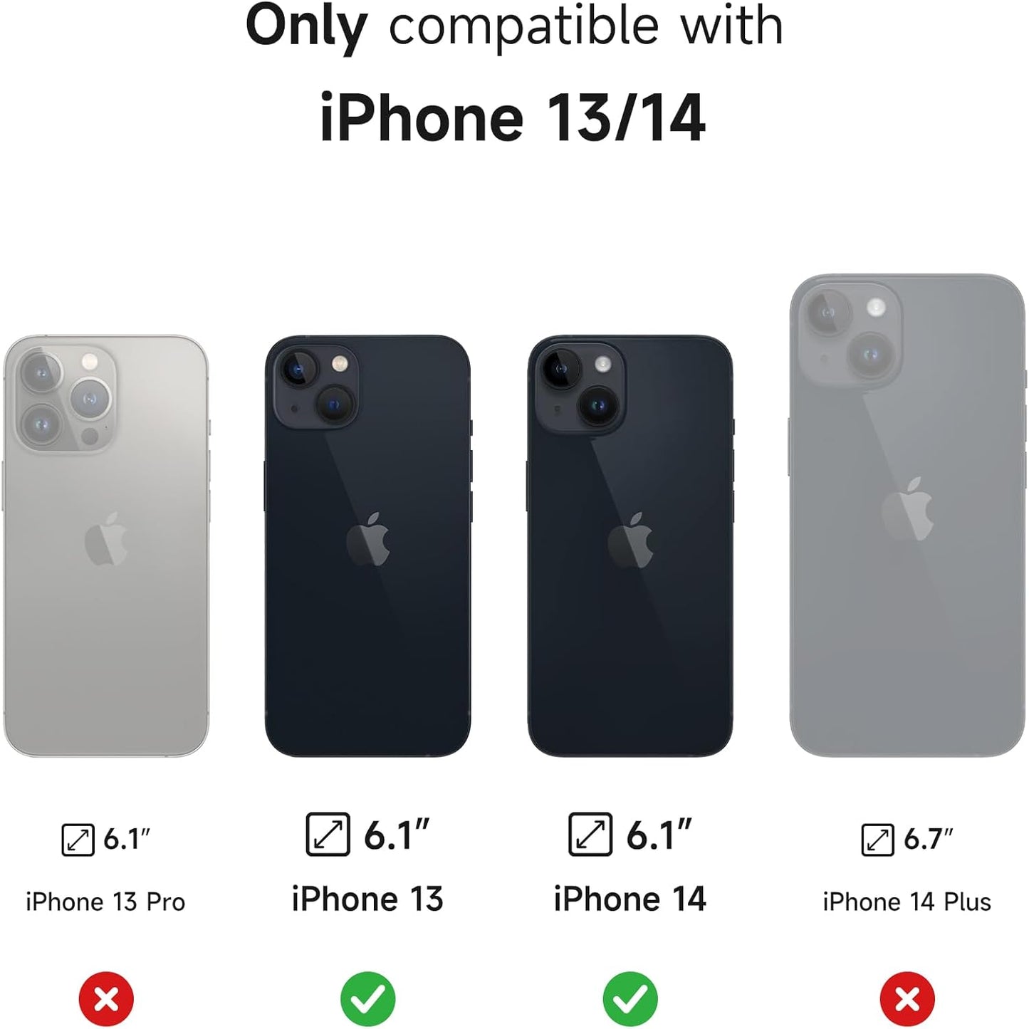 SURITCH for iPhone 13/14 Case with Magnetic Camera Slide Cover and Adjustable Kickstand, Compatible with MagSafe, Shockproof Bumper Case Slim Protective Cover for iPhone 13/14 6.1 Inch, Black