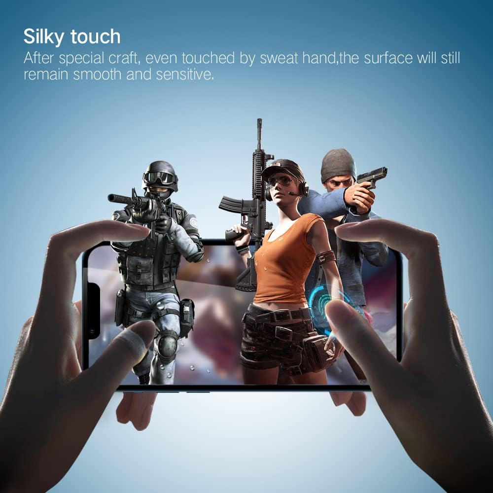 PERFECTSIGHT Screen Protector, HD Clear Tempered Glass, Anti Blue Light, Compatible with iPhone 14, 13 Pro & 13 (6.1 inch), 2.5D Curved Edge, 9H Hardness, Fingerprint Resistant, 1 Piece