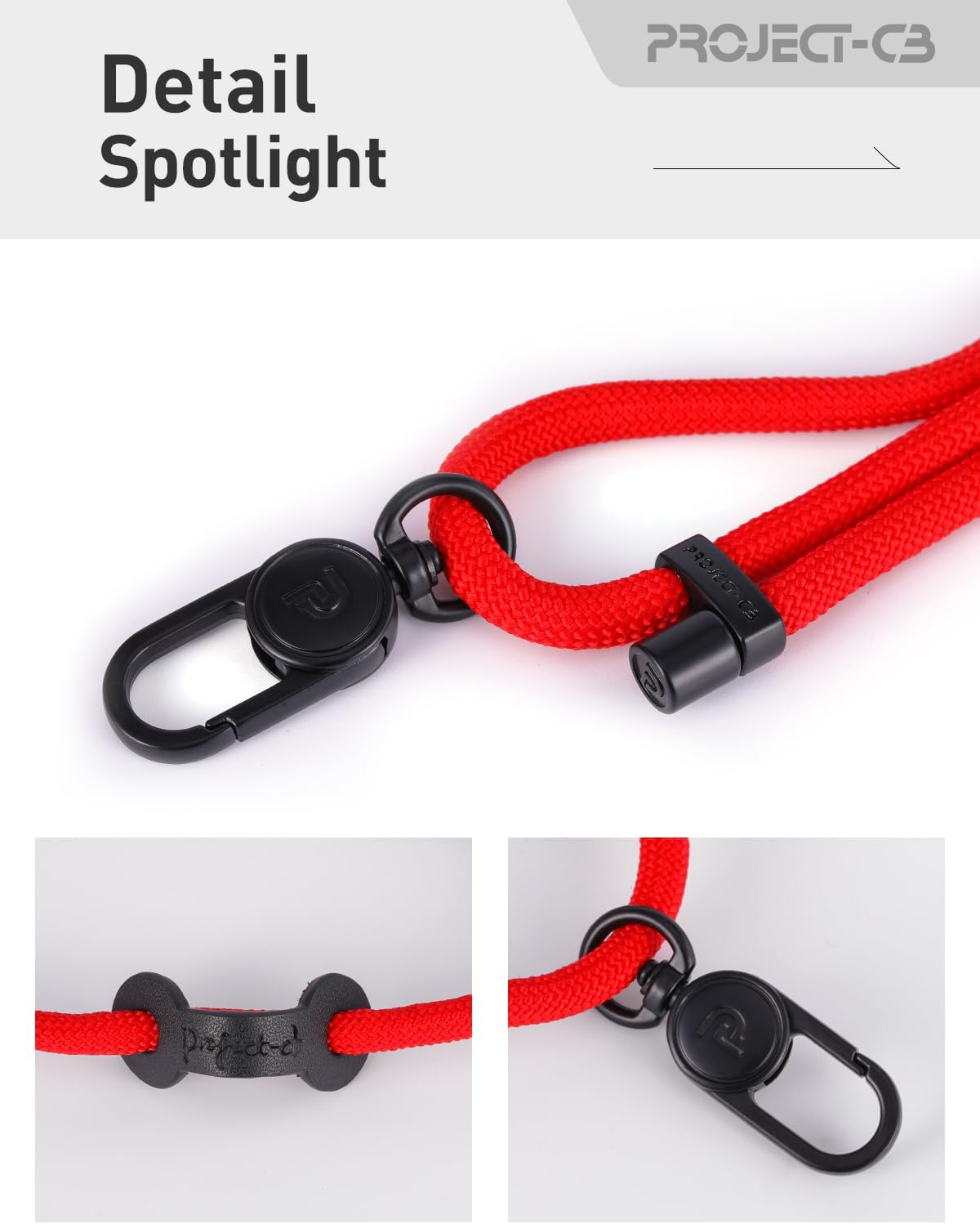 project-cb Cell Phone Lanyard 1,Phone Tether Tab 2,Phone Crossbody Strap,Lanyards for Around the Neck,Adjustable Phone Strap(Red-B)