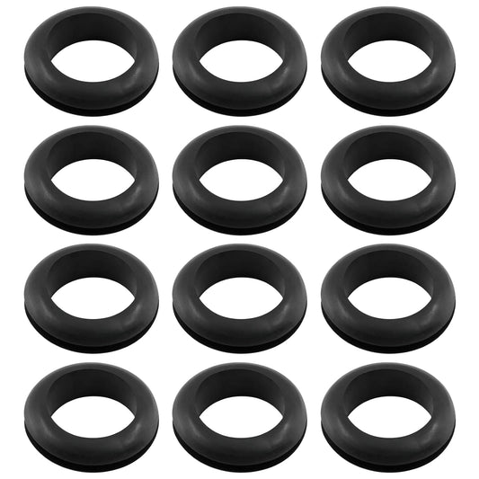12 Pcs Rubber Grommets, 1-3/8" Inside Diameter 1-1/2" Drill Hole Rubber Wire Grommets for Wire, Firewall, Cables, Plugs