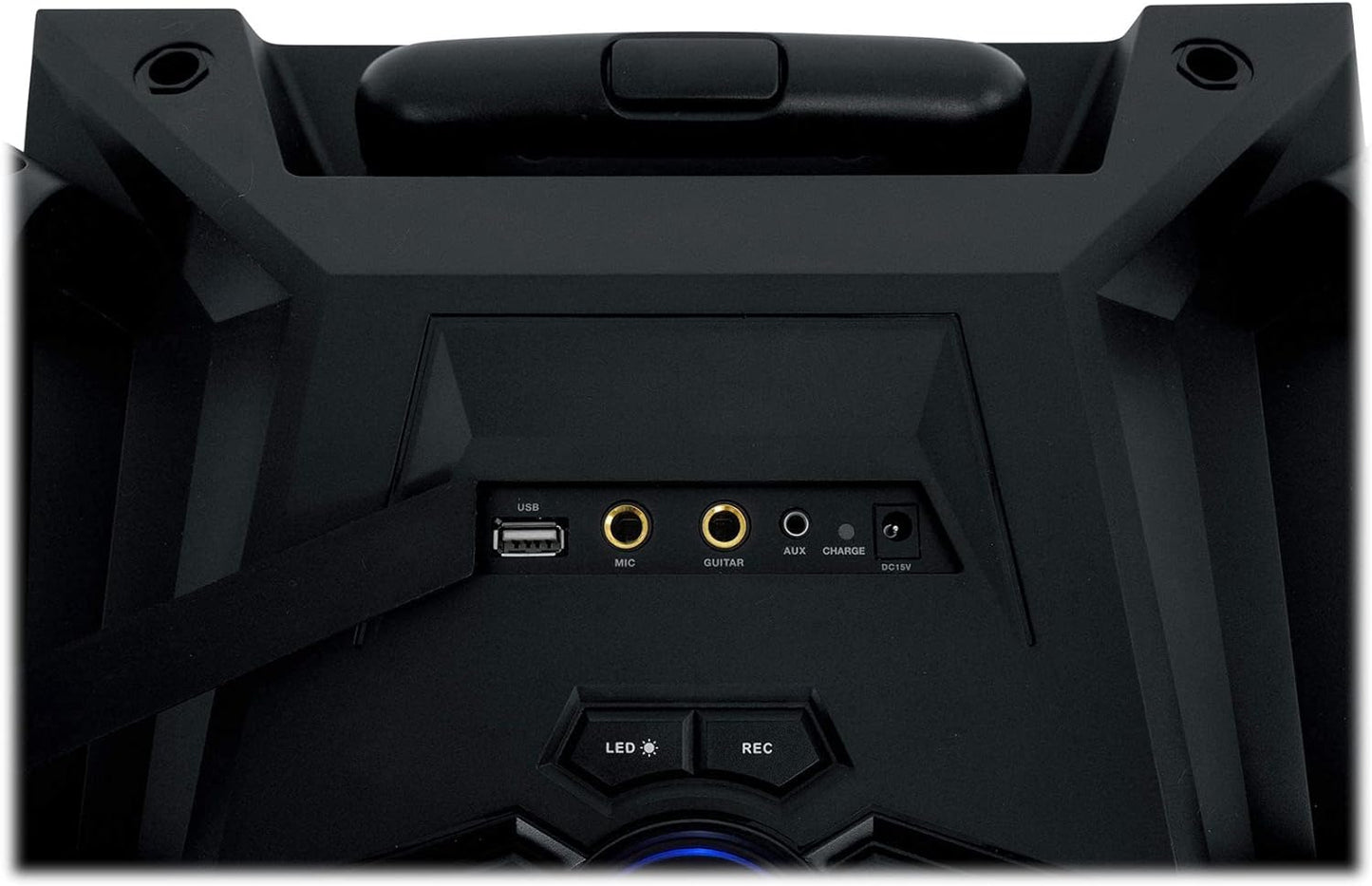 Rockville ROCKNGO 800 10" Portable Bluetooth Speaker, LED Lights, Wheels, Mic Priority, for Parties and Outdoor Events