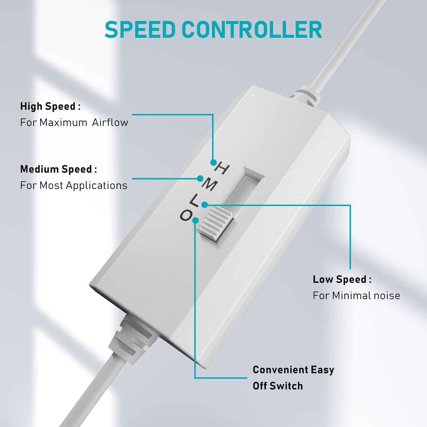 ANEXT, USB Fan, USB Computer Fan, Silent Fans for Receiver DVR PlayStation Xbox Computer, (80mm,White Dual Packs)