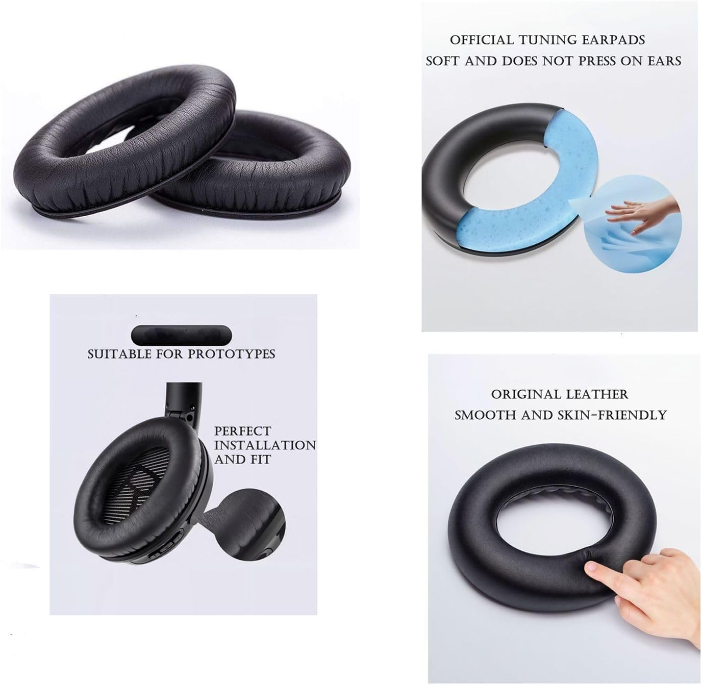 Headphones Replacement Ear Pads,for Bose Quietcomfort QC15 QC25 QC35 35 ii (Grey)