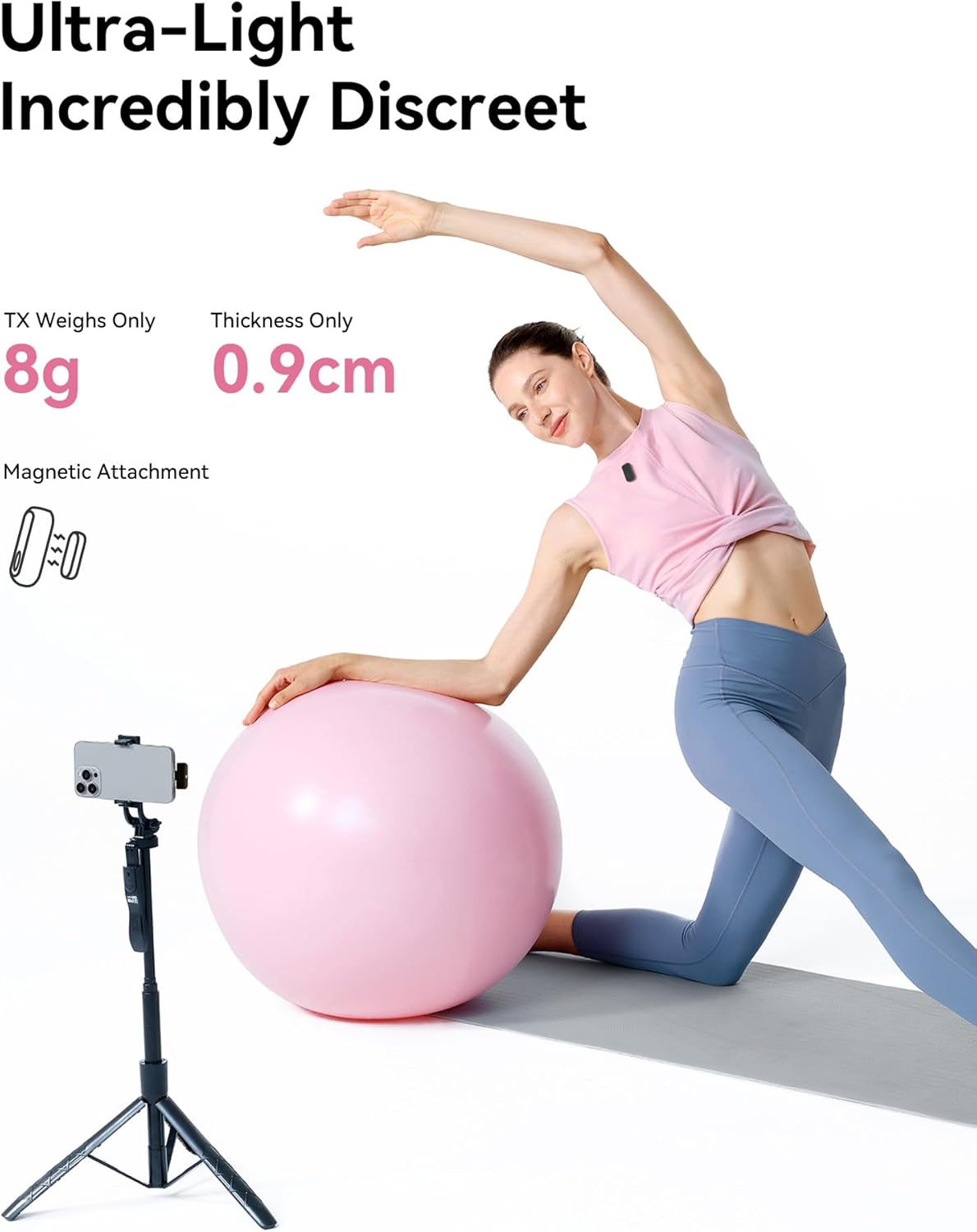 Hollyland LARK A1 Wireless Microphone for iPhone 15/16 & Android, 48kHz/24-bit, 3-Level Intelligent Noise Cancel, Mini Microphone for YouTube, Podcast, Vlogging (Black, 2TX + USB-C RX + Charging Case)