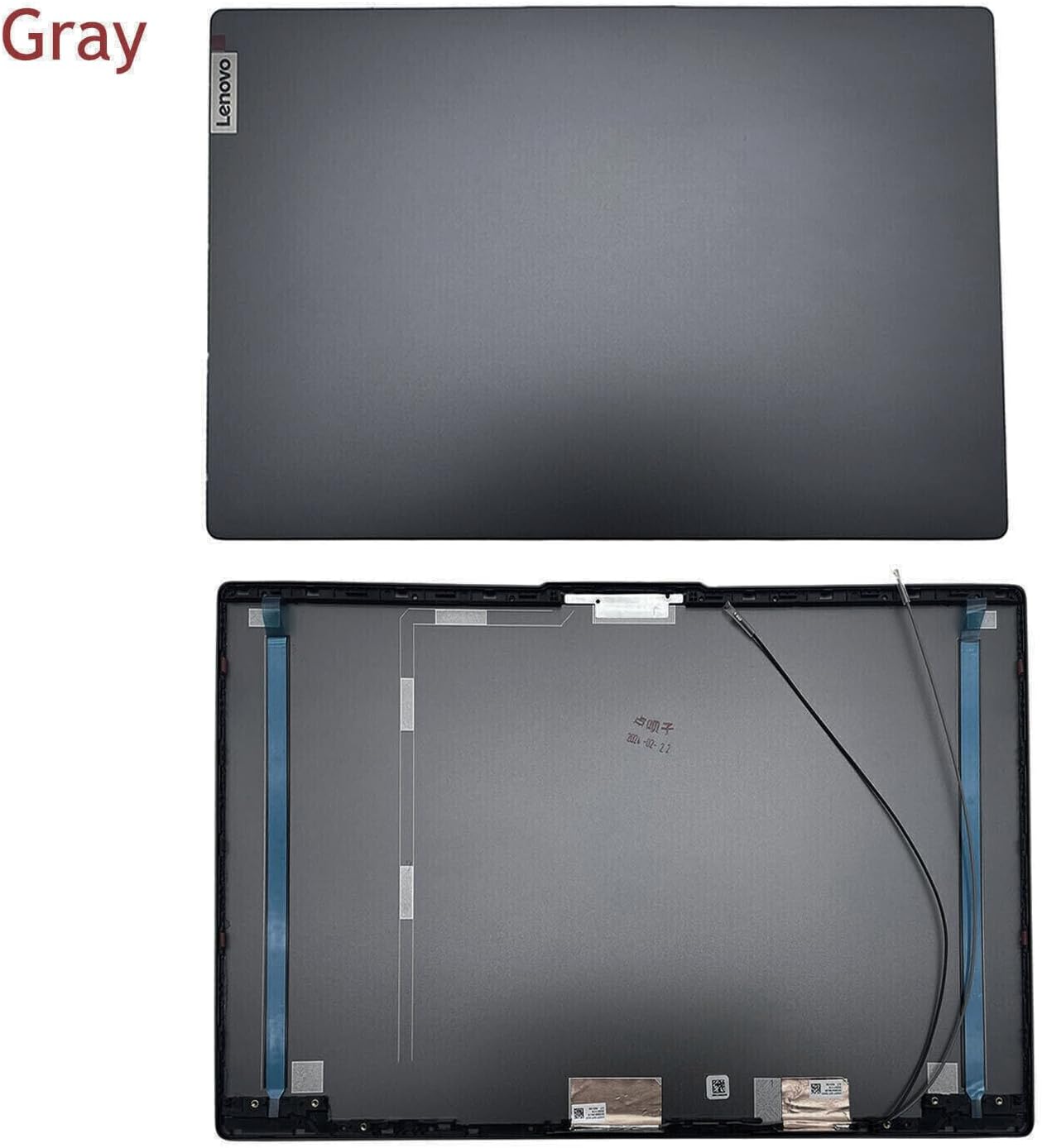 Replacement Laptop LCD Cover Back Rear Top Lid Hinges Front Bezel for Lenovo ideapad 5 15IIL05 15ARE05 15ITL05 15ALC05 5-15IIL05 5-15ARE05 5-15ITL05 5-15ALC05 5CB0X56073 5CB0Z31048 (Gray)