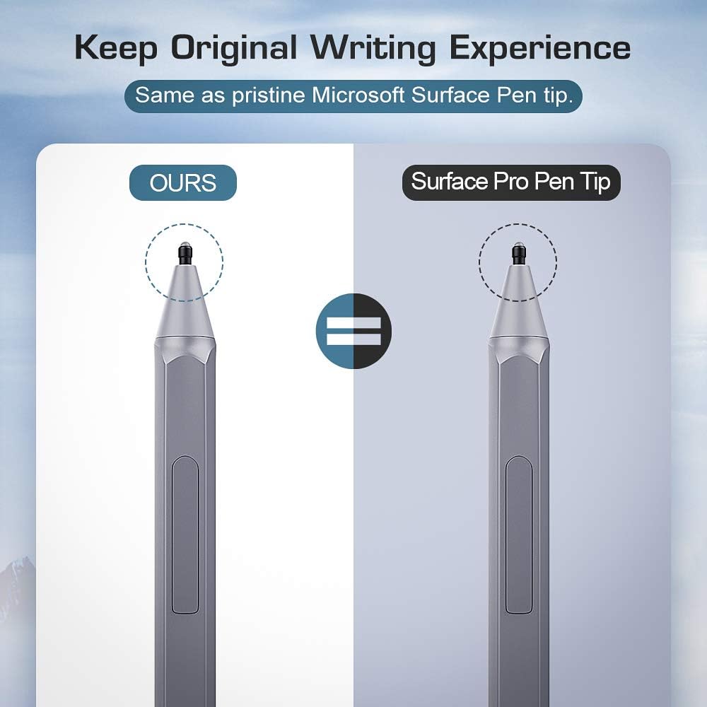 MoKo Pen Tips for Surface Pen (3 Packs, Original HB Type), Original Surface Pen Tips Replacement Kit fit Microsoft Surface Pro 2017 Pen (Model 1776) / Surface Pro 4 Pen, Original Pen Nibs for Surface