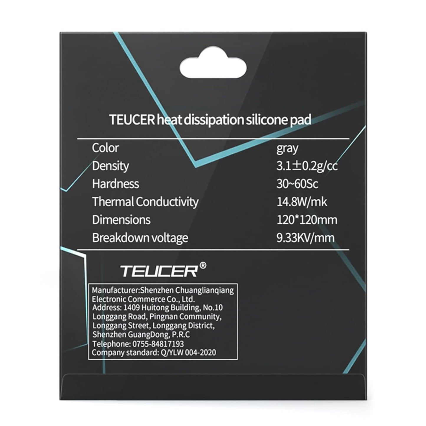 Thermal Pad 14.8 W/mK, 120x120x2mm, Non Conductive Heat Resistance High Temperature Resistance, Silicone Thermal Pads for Laptop Heatsink GPU CPU LED Cooler (2mm)