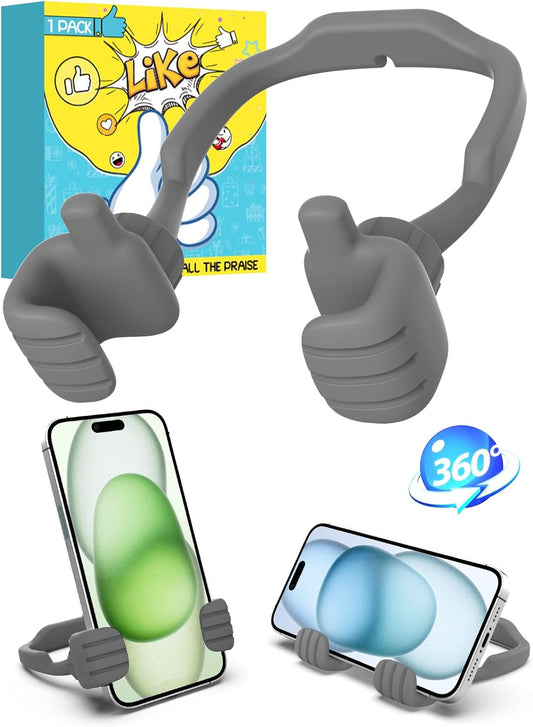Dad Gifts for Fathers Day from Daughter Son Cell Phone Stand: Upgrade Adjustable Thumbs Up Lazy Phone Holder for Desk Fun Birthday Gifts for Grandma Teens Girls Boys Adults Husband from Wife
