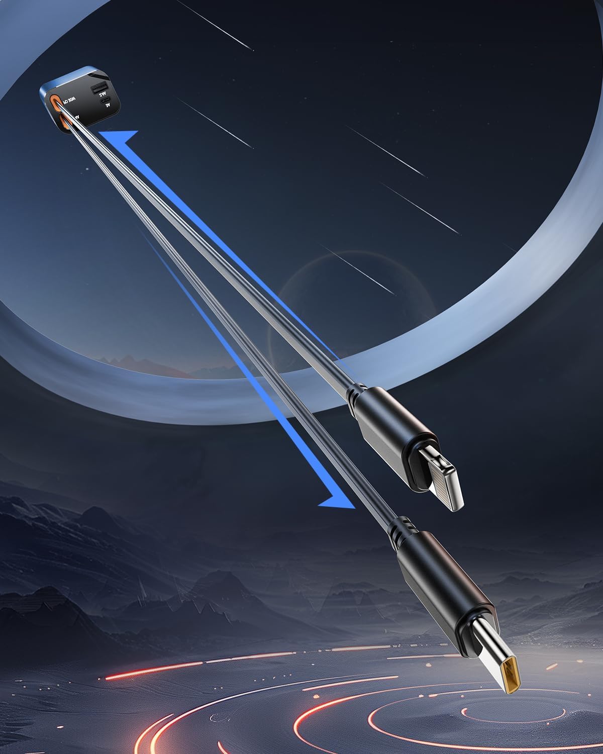 [2024 Upgraded] 4 in 1 Retractable Car Charger, SUPERONE Smaller Fast Car Phone Charger 69W with Cord, USB C and iPhone Car Charger Adapter, Compatible iPhone 15/15 Pro Max/14/13/12/11, Sumsung