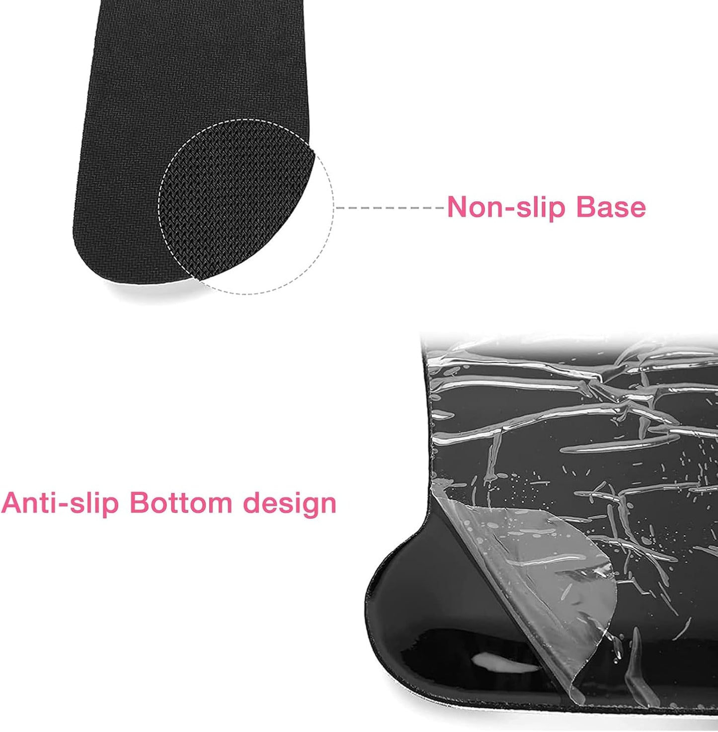 MOSISO Wrist Rest Support for Mouse Pad & Keyboard Set, Ergonomic Mousepad Non-Slip Base Home/Office Pain Relief & Easy Typing Cushion with Neoprene Cloth & Raised Memory Foam, Lavender Gray