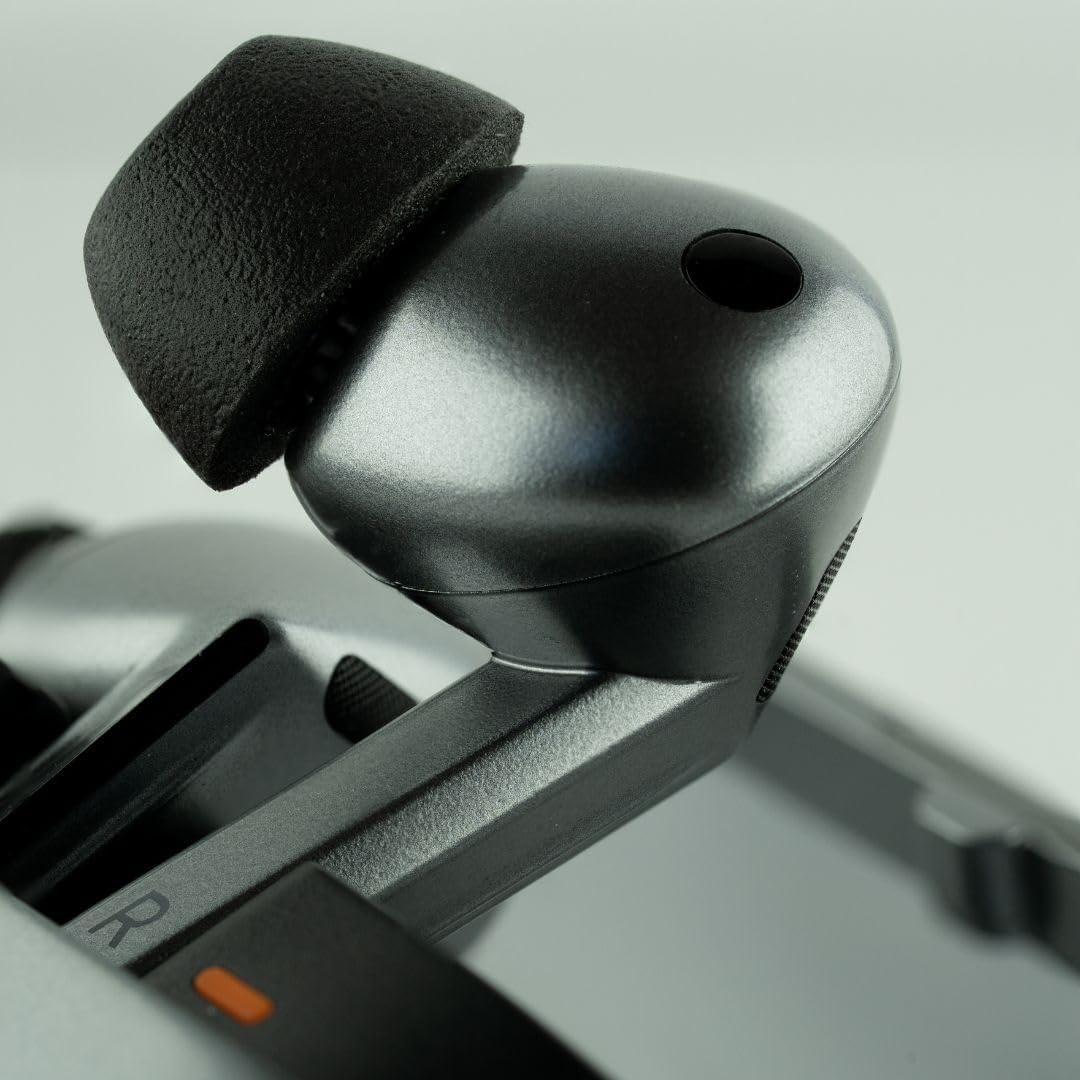 Comply TrueGrip | Premium Memory Foam Replacement Earbud Tips for Samsung Galaxy Buds3 Pro | Enhanced Comfort, Secure Fit, Superior Noise Isolation, Removal & Cleaning Tool | Black, Medium (3 Pairs)