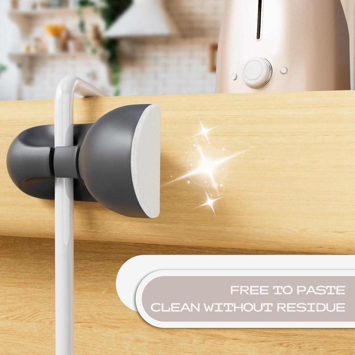 USB Cable Organizer Clips Cord Holder,10 Packs (3-5-7-Slots) White Self Adhesive Desk Cord Cable Management