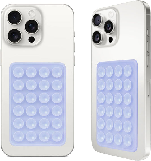 2PCS Silicone Suction Phone Case Mount,Non Slip Suction Cup, Hands-Free Phone Accessories Holder for Selfies and Videos,Silicone Adhesive Stand Sticky for Cell Phone Lavender