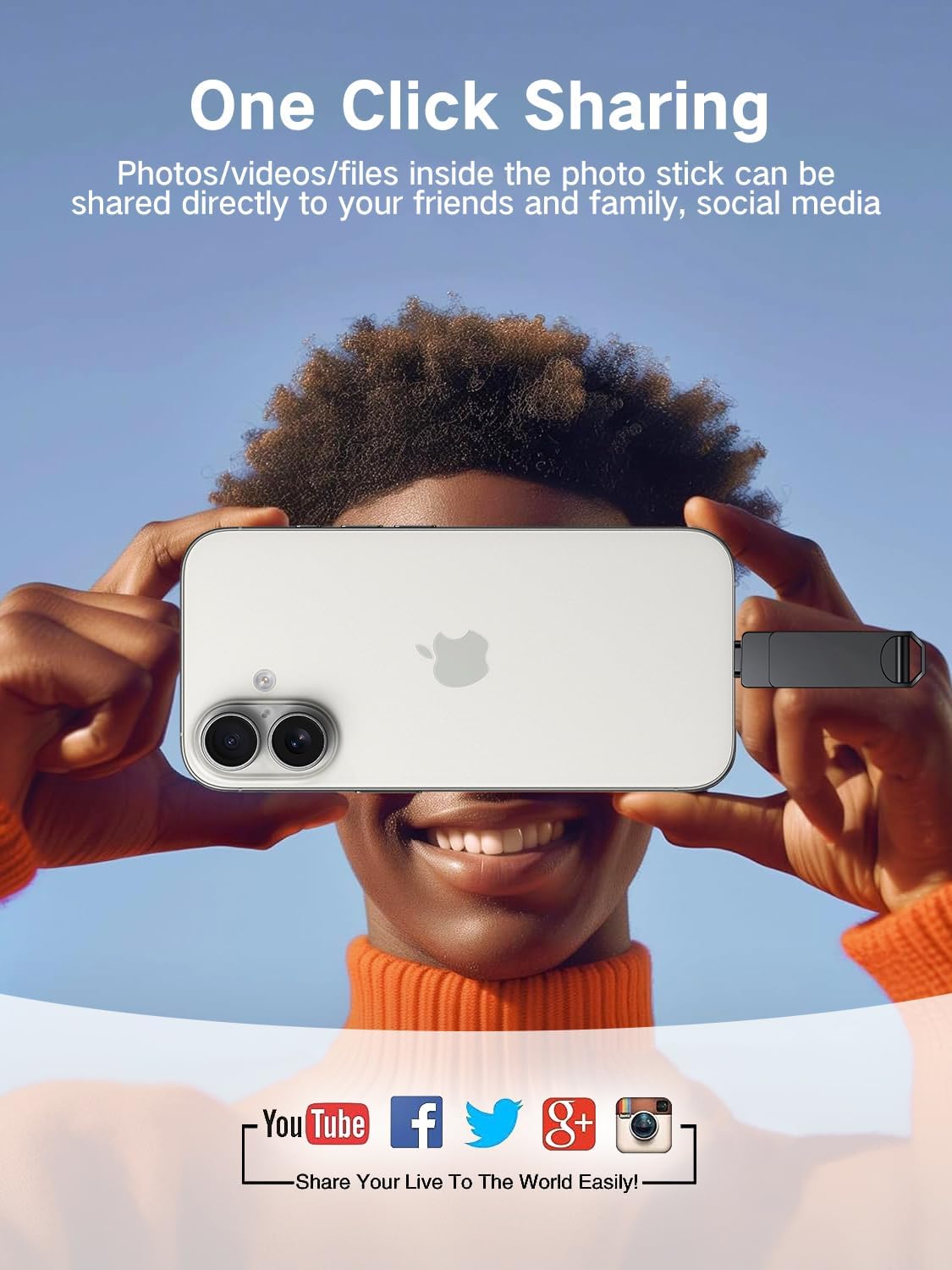 512GB Flash Drive Intended for iPhone, Memory Stick Storage Files Photos Videos Backup, Compatible with iPhone iPad Android PC, Plug and Play, No Application Required (Metal Gray)