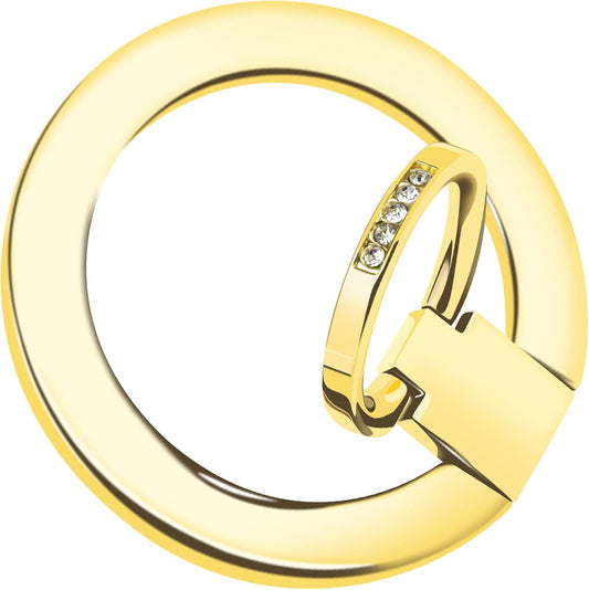 Magnetic Phone Grip for MagSafe, EI Sonador Magnet Phone Ring Holder, Removable, Compatible with iPhone 14 Plus 13 12 Pro Max Mini (Diamond Gold)