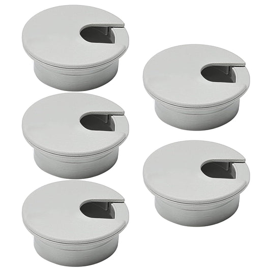 5 Pcs Desk Grommet 1-3/8" / 35 mm, Desk Cord Hole Cover, Cable Grommet ABS Plastic, Desk Hole Grommet for Home & Office Pc, Detachable Cable Cord Organizer-Light Grey