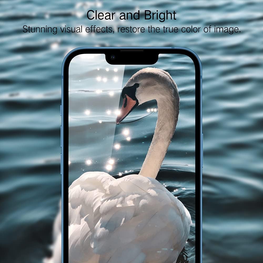 PERFECTSIGHT Anti Blue Light Screen Protector Designed for iPhone 13/ iPhone 13 Pro 2021 6.1 inch, HD Clear Blue Light Blocking Tempered Glass - Eye Protection