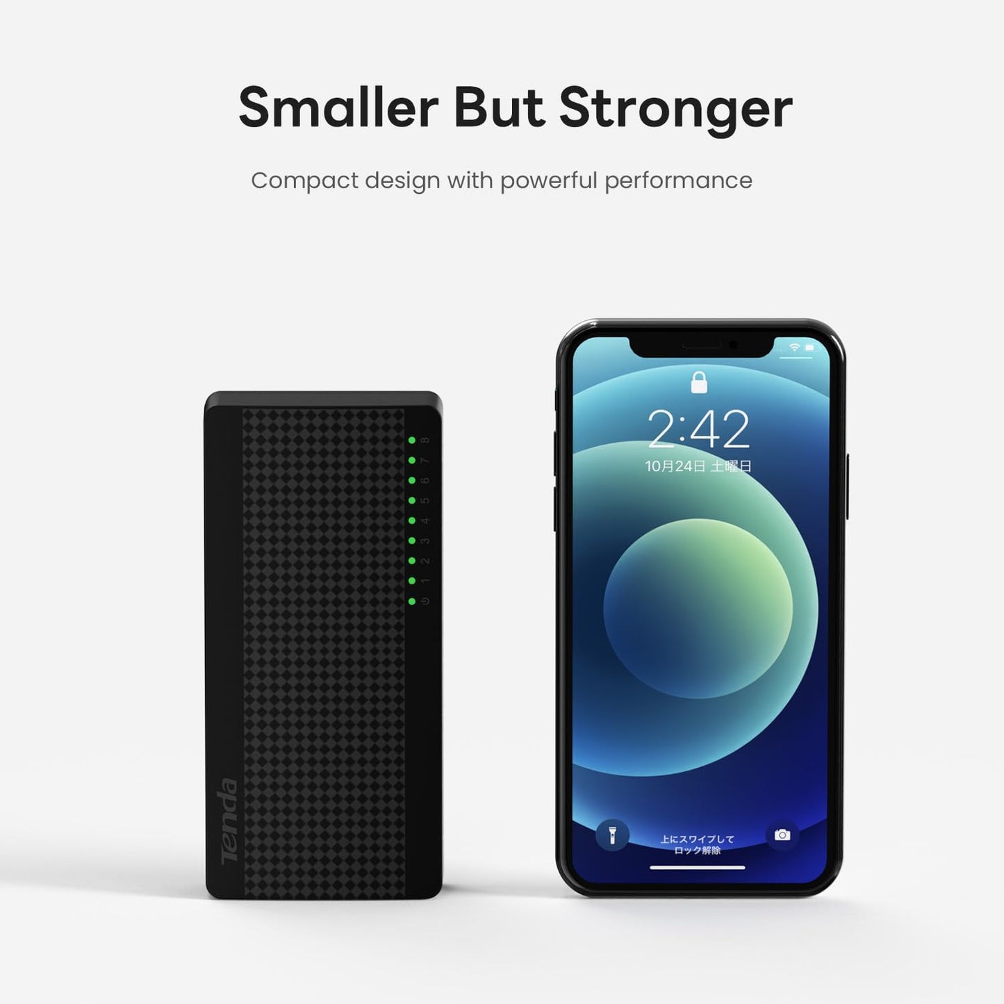 Tenda SG108, 8 Port Gigabit Switch, Unmanaged Home Ethernet Switch, Office Ethernet Splitter, Plug & Play, Plastic Case, Desktop/ Wall-Mount, Fanless Quiet, Limited Lifetime Protection