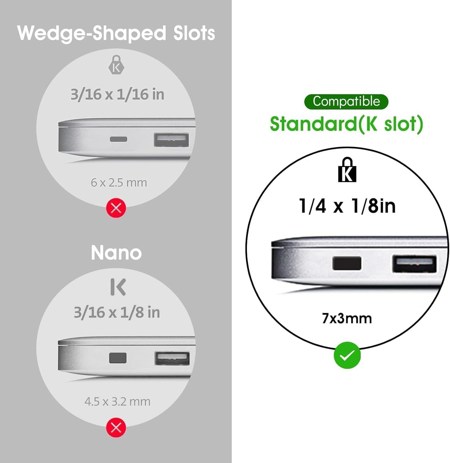 I3C Laptop Cable Lock 4 Digital Combination Lock Security Computer Cable Lock Anti Theft Combination Lock Compatible for Tablet Laptop (1 Pack)