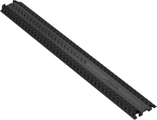 VEVOR Thermoplastic Rubber Drop Over Cable Cover Ramp, 2,000 lbs/axle Load Capacity, Heavy Duty TPR Cable Hose Protector Ramp, Floor Cord Cover for High Walking Traffic Areas Home Office Warehouse
