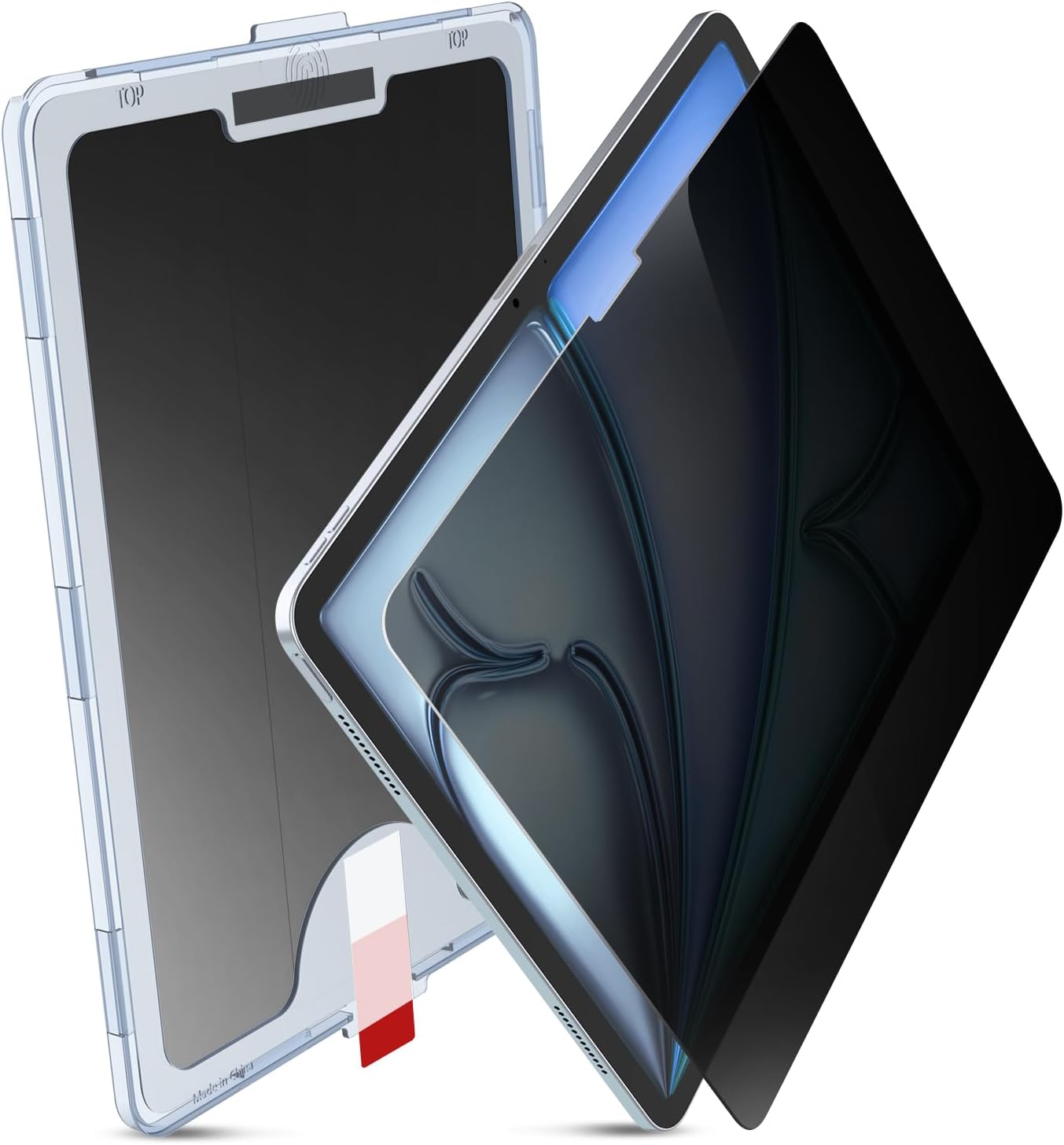 MOBDIK 1 Pack Privacy Screen Protector Compatible with iPad Air 11 inch M3 2025/ M2 2024, Anti Spy, 9H Tempered Glass, EZ Kit