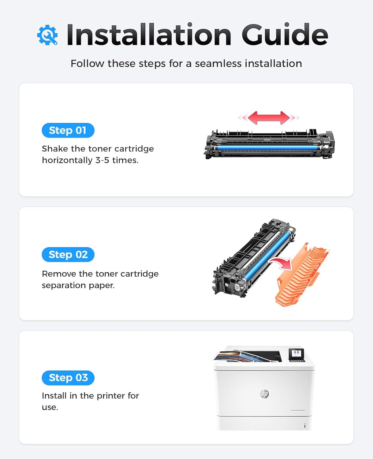 658X Toner Cartridge Set 4-Pack High Yield Replacement for HP 658X 658A W2000X W2001X W2002X W2003X Compatible for HP Color Laserjet Enterprise M751 M751dn M751n Printer Ink Black Cyan Yellow Magenta