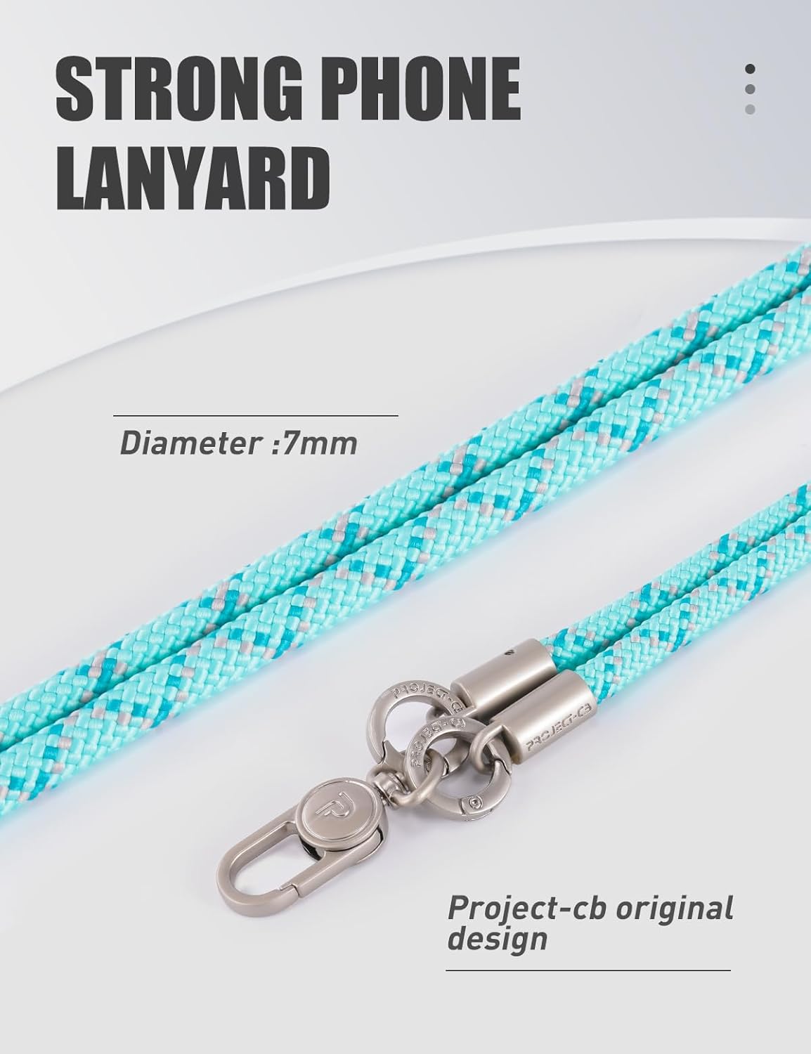 project-cb Phone Lanyard×1,Phone Tether Tab×2, Crossbody Cell Phone Lanyard,Rope Lanyard,Universal Adjustable Phone Strap(Verdant-S)