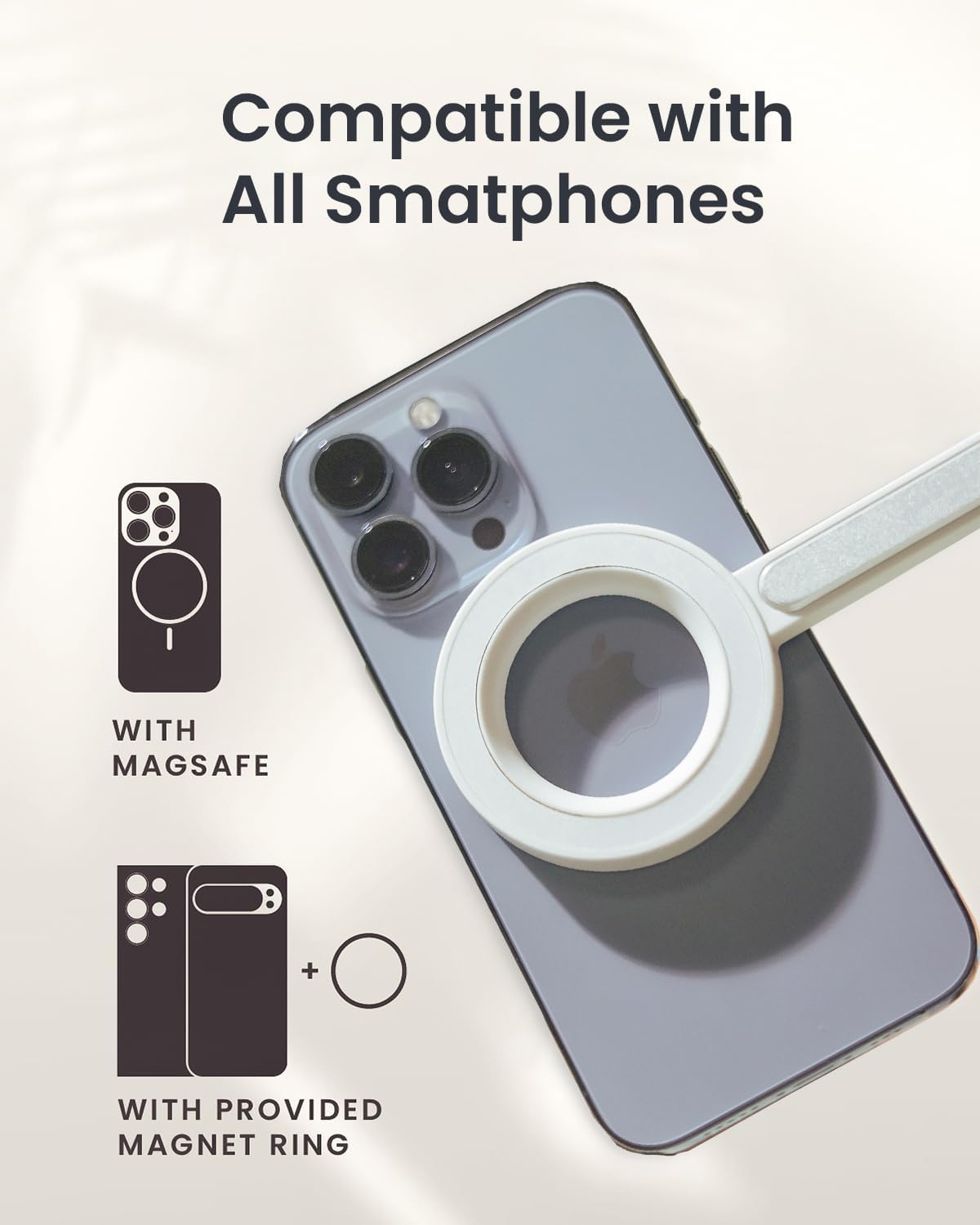 KraftGeek Magnetic Selfie Stick Tripod for iPhone, 64” Phone Tripod for Magsafe, Travel Phone Stand with Remote for iPhone 16 Pro Max