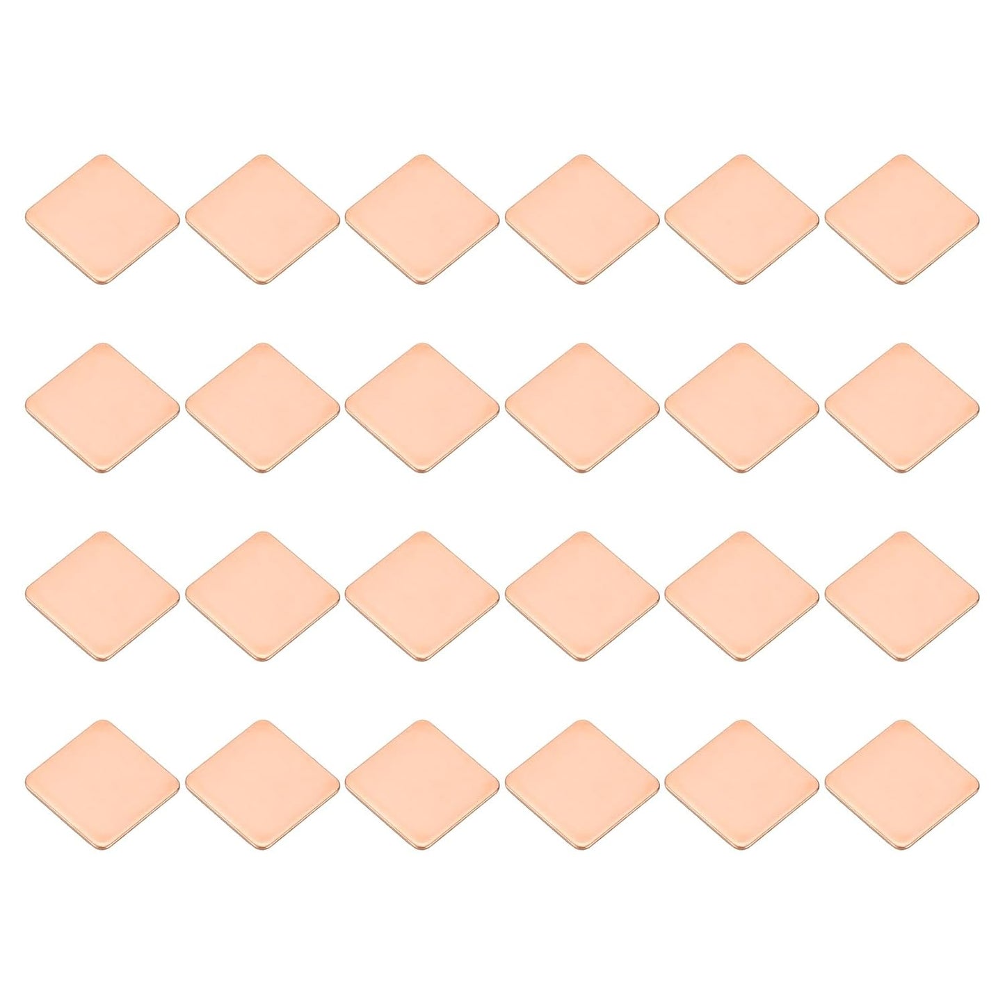 PATIKIL Copper Heatsink Pad Shims, 24 Pcs 15x15x0.8mm Copper Pad Shim IC Chipset GPU CPU Thermal Heatsink for Cooling Laptop Desktop Computer