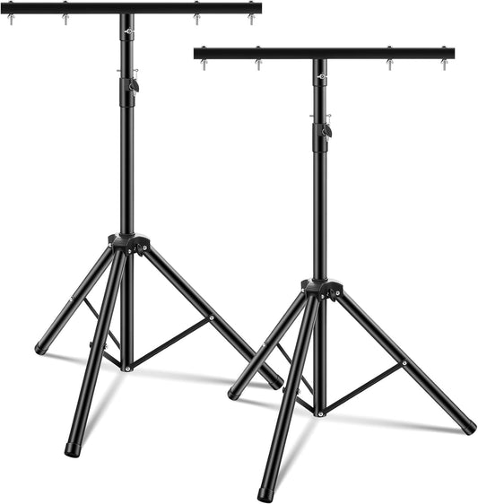 Juexica 2 Pcs DJ Light Stand Adjustable 35-63 Inch Par Can Tripod T-Bar Stage Light Stand Portable Lighting Rack for Stage Bar Banquet Party