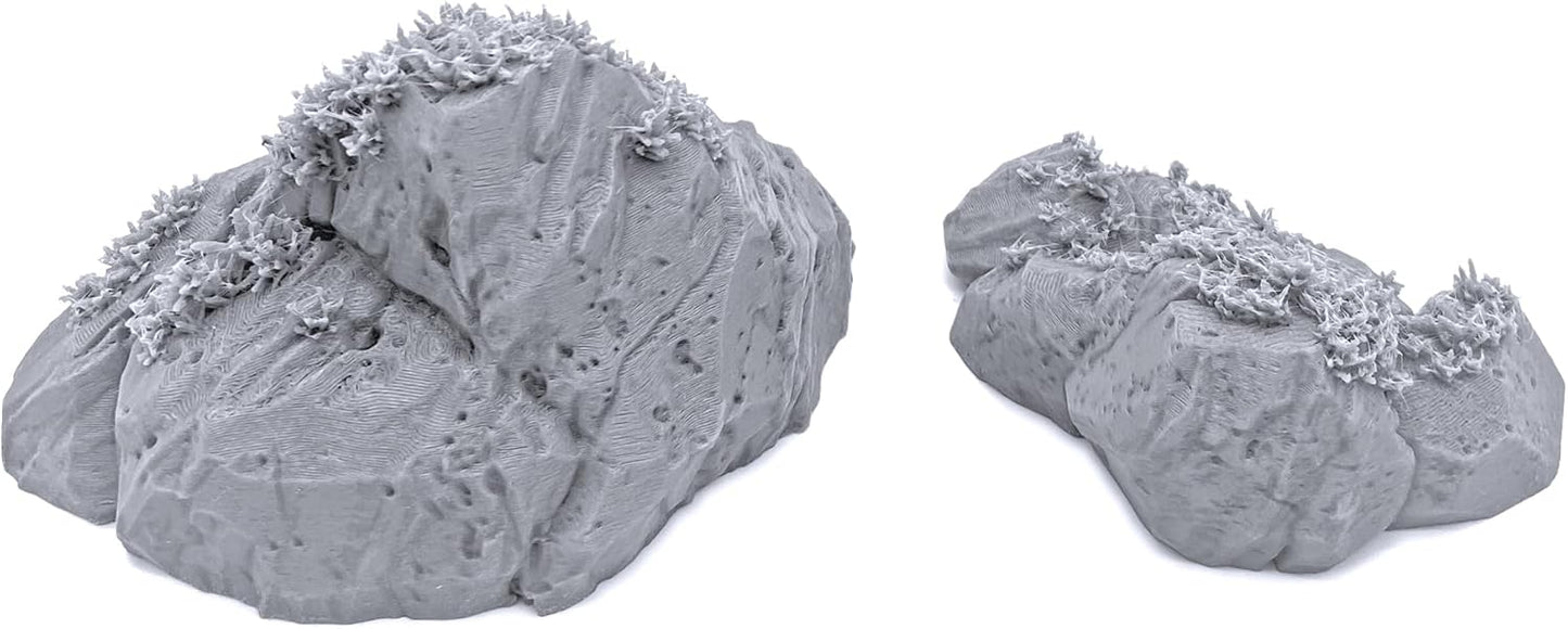 Swamp Scatter Rocks by Printable Scenery, 3D Printed Tabletop RPG Scenery and Wargame Terrain 28mm Miniatures
