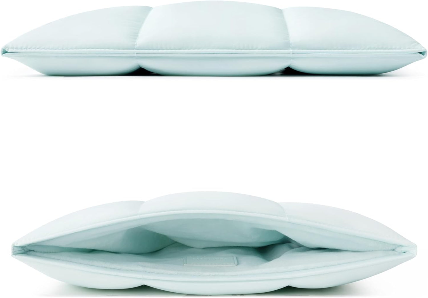 Comfyable Puffy Laptop Sleeve 13 Inch 14 Inch, Quilted Puffer Laptop Carrying Case, Pillow Case Compatible with MacBook Air M4 2025 M3 M2 M1, MacBook Pro M4 Pro/Max, Ice Blue