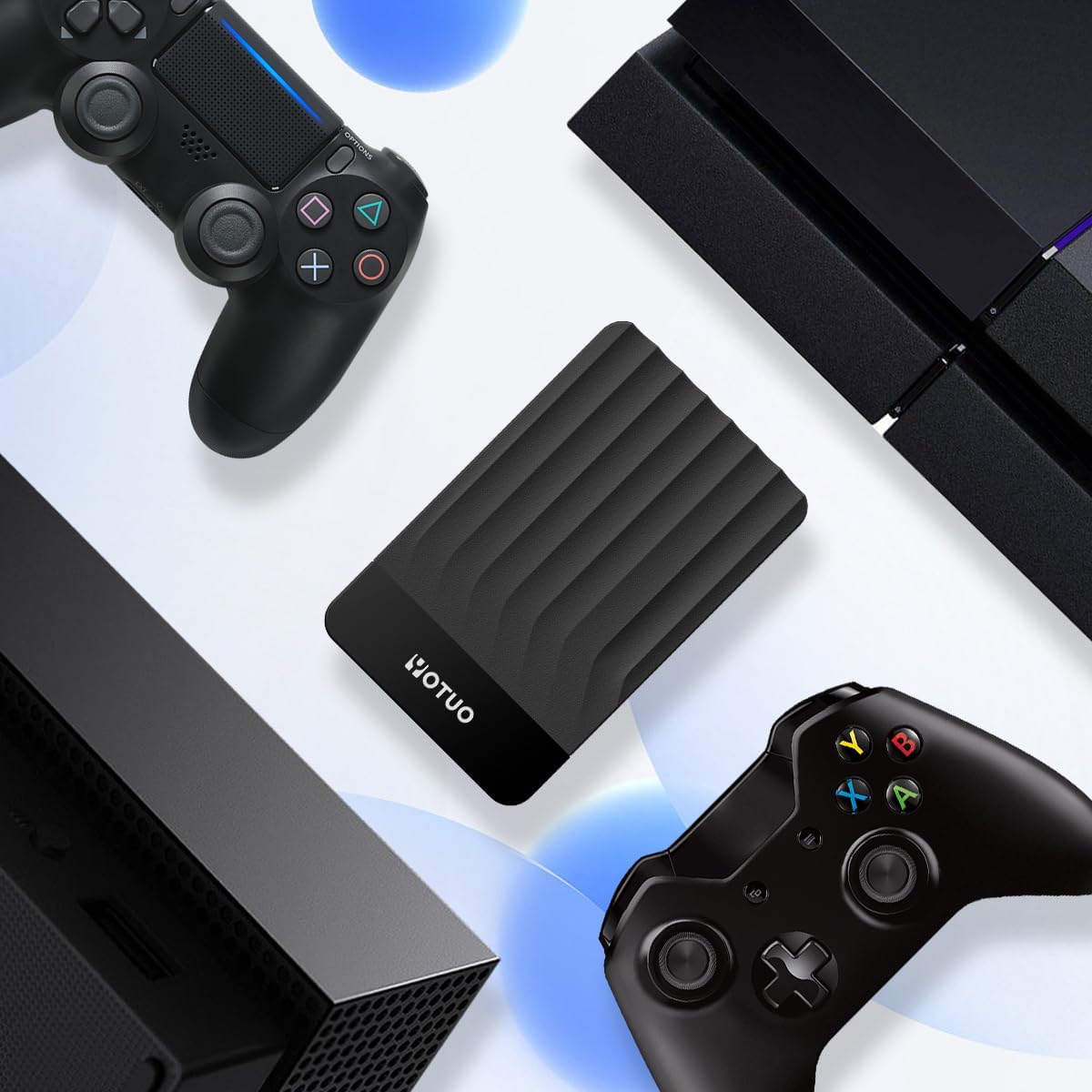 Portable External Hard Drive Storage Expansion Mobile HDD USB 3.0 USB-C for PC, Mac, Desktop, Laptop, PS4, PS5, Xbox One X/S, Xbox 360, Xbox Series X/S, Office & Game (Black, 1TB)