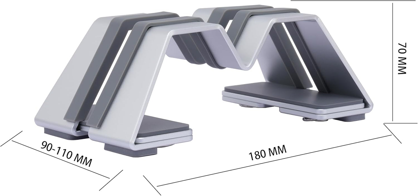 Adjustable Vertical Laptop Stand - Aluminum, Universal Fit for All Laptops (10-30mm Thickness) - Fashion Design, Adjustable Width, Anti-Slip & Scratch-Resistant, Patented Design