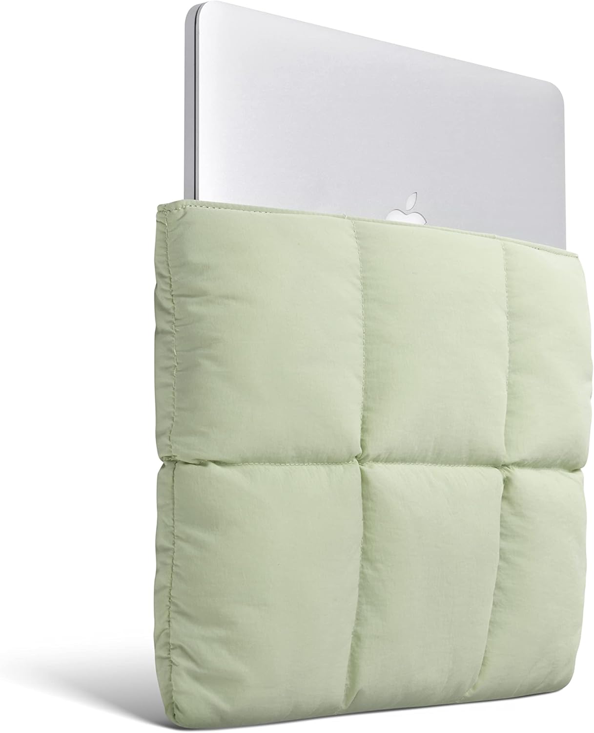 Comfyable Puffy Laptop Sleeve 13 Inch 14 Inch, Quilted Puffer Laptop Carrying Case, Pillow Case Compatible with MacBook Air M4 2025 M3 M2 M1, MacBook Pro M4 Pro/Max, Sage