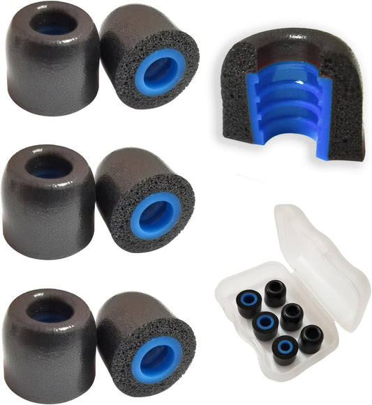 Small Ear Tips Memory Foam Earbuds Tips Replacement Foam Ear Tips Fit 4.0mm-5.5mm Isolation Noise Replacement Ear Tips for in-Ear Earphones with Storage Box
