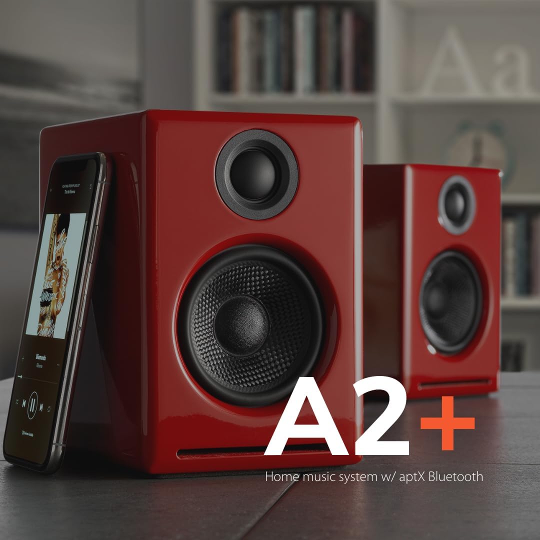 Audioengine A2+ 24 Bit 60 Watt Bluetooth Desktop Computer Speakers for Music and Gaming - PC MAC Laptop Tablet