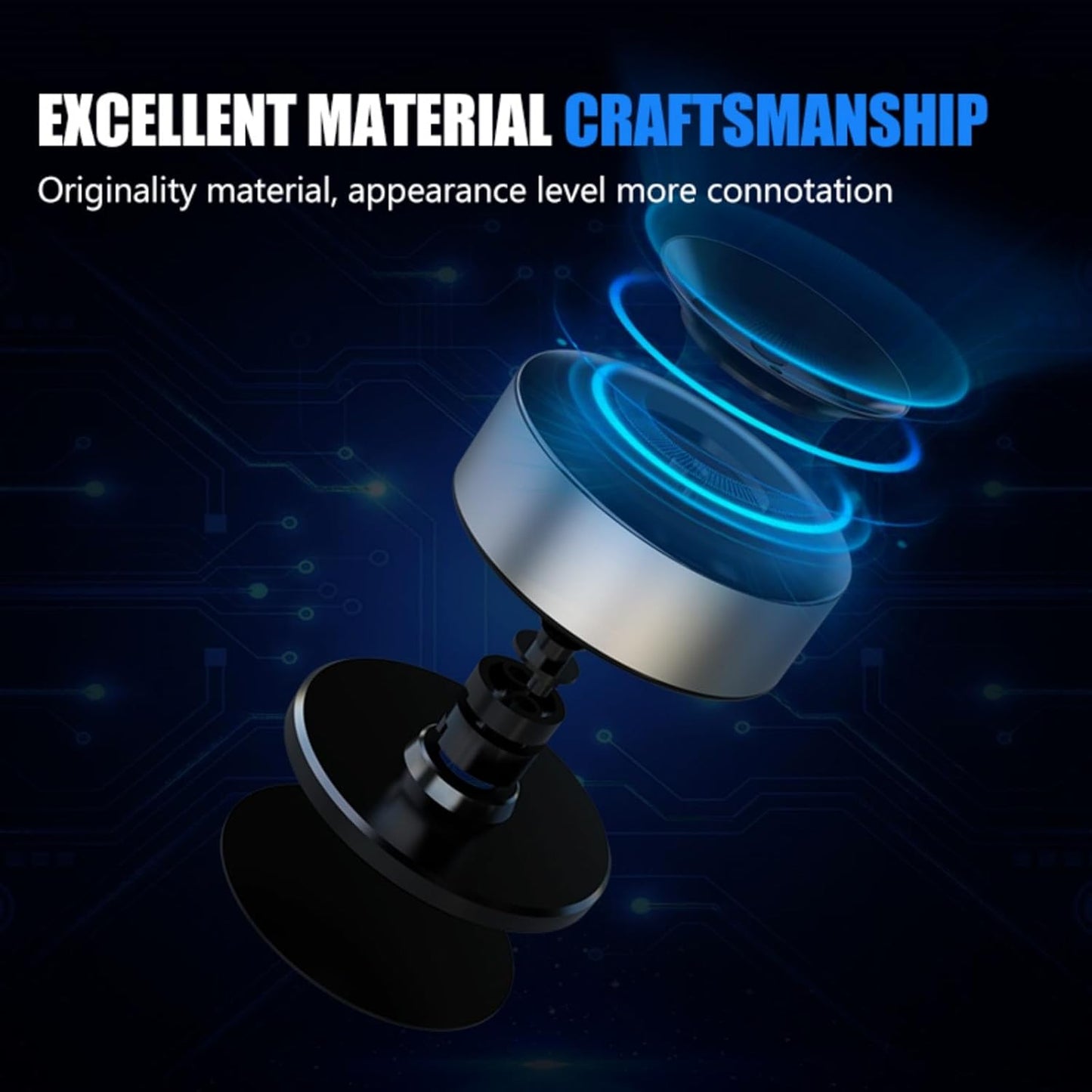 Muuto Suction Cup Phone Mount 360 Rotating Car Magnetic Phone Holder, Suction Phone Mount Windshield Dashboard Universal Suitable for iPhone and All Smartphones (Black)